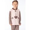 Теплый детский домашний комплект-пижама Snelly Snelly_40032 rosa