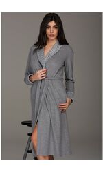 Длинный женский халат серого цвета Vilfram V_9564