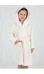 Детский халат с ушками на макушке Happy people HP_2842 panna