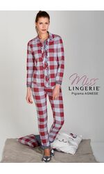 Очаровательная женская пижама в клетку Miss Lingerie DiBen_Agnese