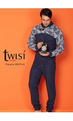 Стильный мужской костюм для дома синего цвета Twisi Twisi_Gentile