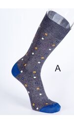 Носки мужские с рисунком и контрастным носком