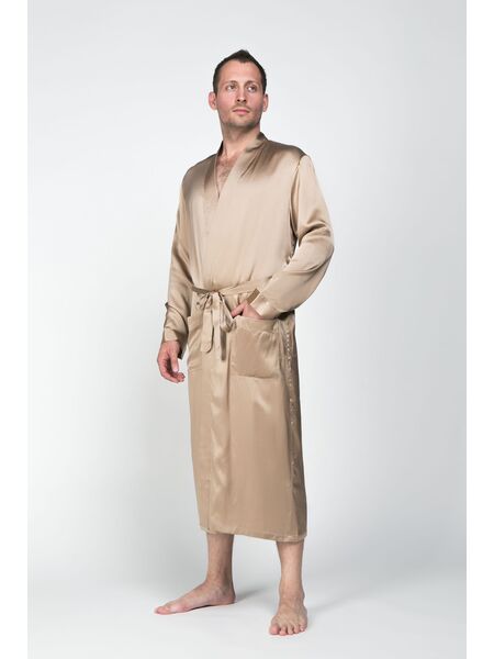 Мужской халат из натурального шелка Luxe Dream