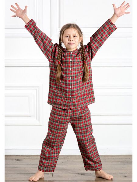 Стильная детская пижама из натурального хлопка Honey Pellegrini_Lucy girl flanella 641