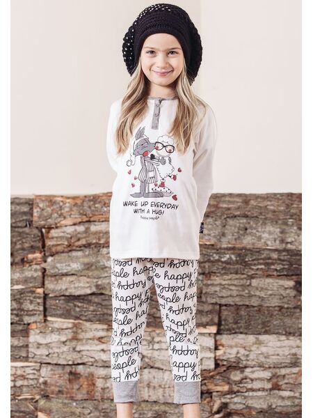 Пижамка для девочки с волком и овечкой Happy people HP_2722
