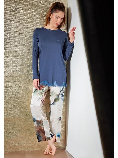 Шикарная женская пижама из натурального шелка и модала Verdiani VI_4843