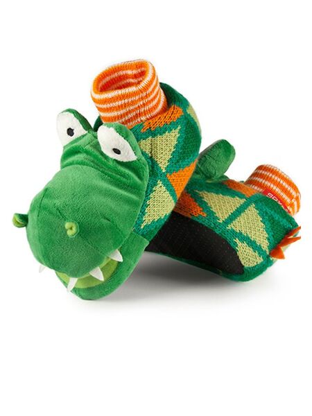 Мягкие детские тапочки в виде крокодила Soxo Мягкие тапочки 63560 green