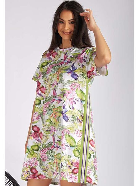 Домашнее платье с ярким цветочным рисунком Manam M_10604